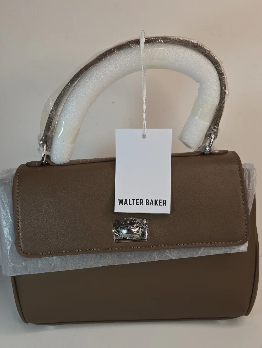 Walter Baker Madeline Bag Handbag Purse Vegan Leather Petite Tan Brown NWT